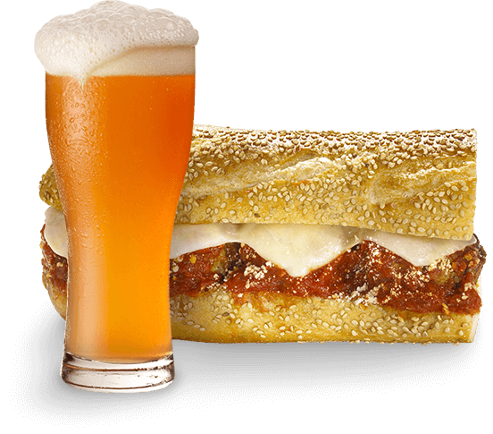 beer and hoagie